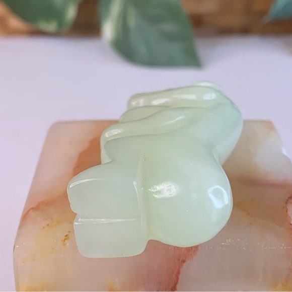 Chinese Jade Foo Dog Dragon Figurine Carved Mythical Beast Auspicious Animal 2.5 - Picture 11 of 16